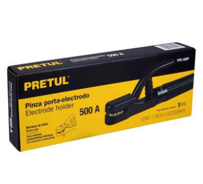 PINZA PORTA ELECTRODO DE 500 A, PRETUL 24233 N