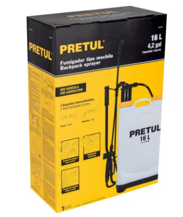 FUMIGADOR DE 16 L MANUAL DE MOCHILA, PRETUL 24584 *