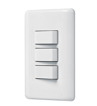 PLACA ARMADA 3 INTERRUPTORES SENCILLO, VOLTECK BASIC 25083