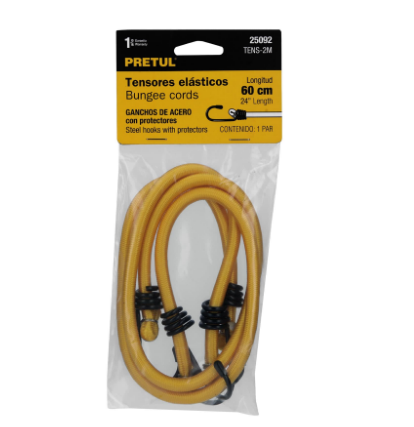 TENSORES ELÁSTICOS 60CM, 2 PIEZAS, PRETUL 25092 N