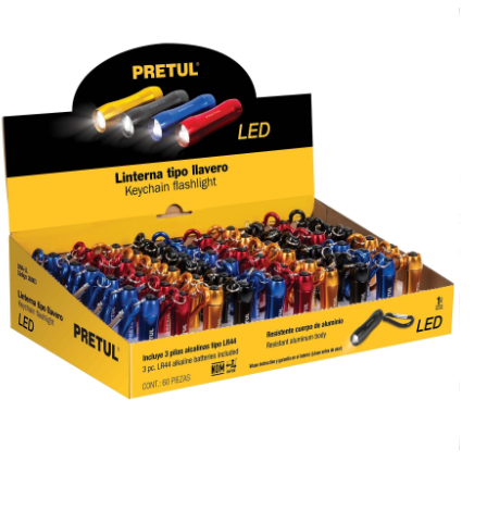 PIEZA DE LINTERNA LED TIPO LAVERO EN DISPLAY BOX P