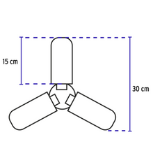 Cargar imagen en el visor de la galería, LÀMPARA LED 24W TIPO VENTILADOR, 3 ASPAS AJUSTABLES, VOLTECK 26123 P
