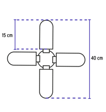 Cargar imagen en el visor de la galería, LÀMPARA LED 40W TIPO VENTILADOR, 4 ASPAS AJUSTABLES, VOLTECK 26125 *
