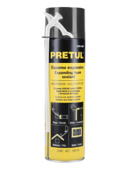 ESPUMA EXPANSIVA, 550ML, PRETUL 27008 *
