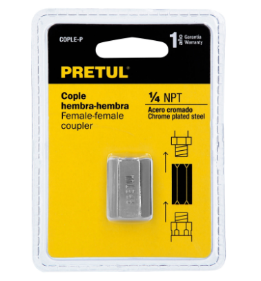 COPLE ACERO, CUERDA 1/4 NPT, PRETUL 27027 *L
