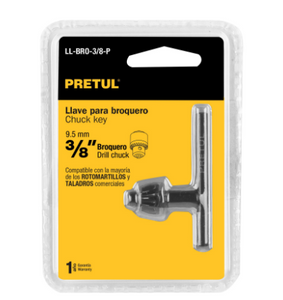 LLAVE PARA BROQUERO DE 3/8'', PRETUL 27035 N