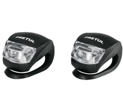 LINTERNAS DE SILICON PARA BICICLETA, 2 PIEZAS, PRETUL 27050 *