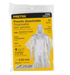 PONCHO O CAPAMANGA DESECHABLE DE POLIETILENO, PRETUL 27089 N