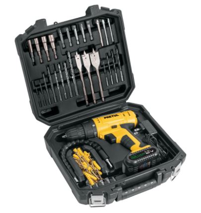 KIT TALADRO INALÁMBRICO 3/8'', 12 V CON ACCESORIOS 27120 *