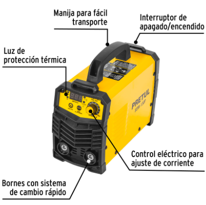 SOLDADORA INVERSORA 130 A, 127 V, PRETUL 27225 P