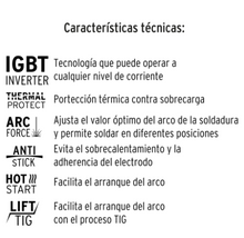 Cargar imagen en el visor de la galería, SOLDADORA INVERSORA BI-VOLTAJE 200 A, 127 V/220 V, PRETUL 27282 *
