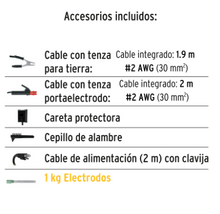 Cargar imagen en el visor de la galería, SOLDADORA INVERSORA BI-VOLTAJE 200 A, 127 V/220 V, PRETUL 27282 *
