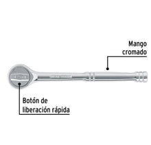 Cargar imagen en el visor de la galería, MATRACA CUADRO 3/8&#39;&#39; LIBERACIÓN RÁPIDA CABEZA REDONDA, PRETUL 27352 N
