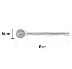MATRACA CUADRO 3/8'' LIBERACIÓN RÁPIDA CABEZA REDONDA, PRETUL 27352 N