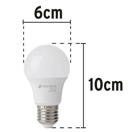 PACK DE 4 LÁMPARA DE LED, A19, 6W, LUZ DE DÍA, BASIC 28004 *