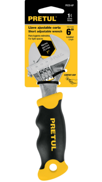 LLAVE AJUSTABLE, CROMADO 6'' PRETUL 28219 *