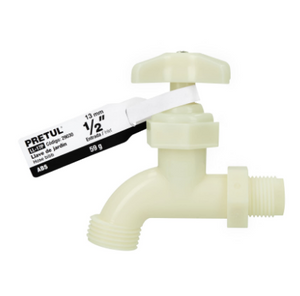 LLAVE NARIZ PARA JARDÍN 1/2'', PLÁSTICA, PRETUL N