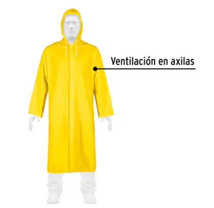 GABARDINA IMPERMEABLE LIGERA DE PVC, TALLA M, PRETUL 29963 P