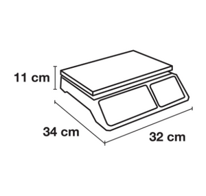 BÁSCULA ELECTRÓNICA MULTIFUNCIONES CAPACIDAD 40 KG, PRETUL 29966 *