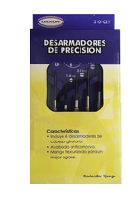 Cargar imagen en el visor de la galería, JUEGO DE 6 DESARMADORES DE PRECISION 310-021 N
