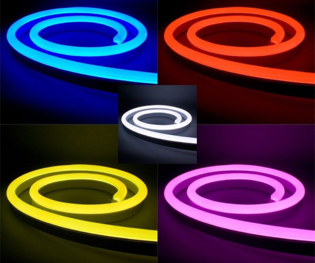 TIRA DE LED LUZ NEON AZUL CON FUENTE 5M