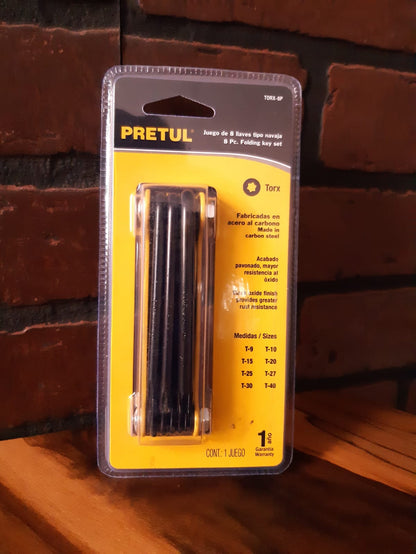 JUEGO 8 LLAVES TORX, TIPO NAVAJA COD 21395 N