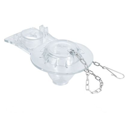 SAPO PARA WC DE 2'', PVC CON CADENA INOXIDABLE 40089 *