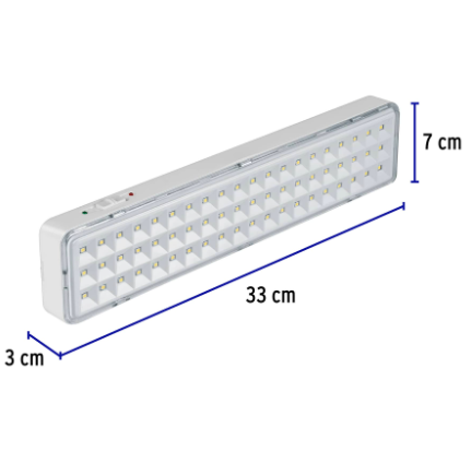 LAMPARA DE EMERGENCIA RECARGABLE 300 LM 60 LED 43008 N