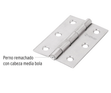 Cargar imagen en el visor de la galería, BISAGRA RECTANGULAR 3&#39;&#39; ACERO INOXIDABLE, HERMEX 43203 *
