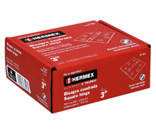 Cargar imagen en el visor de la galería, BISAGRA CUADRADA 3'' ACERO INOXIDABLE, PLANA, HERMEX 43227 *
