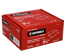 Cargar imagen en el visor de la galería, BISAGRA CUADRADA 3-1/2&#39;&#39; ACERO CROMO MATE, REDONDA, HERMEX

