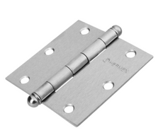 Cargar imagen en el visor de la galería, BISAGRA CUADRADA 3-1/2&#39;&#39; ACERO CROMO MATE, REDONDA, HERMEX
