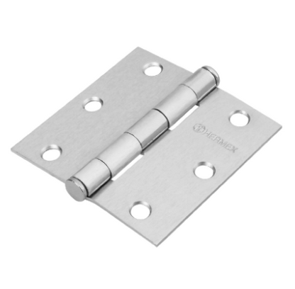 BISAGRA CUADRADA 3', ACERO CROMO MATE, PLANA 43261 P