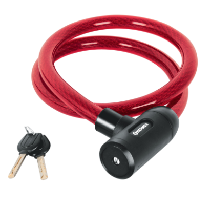 CANDADO DE CABLE CON LLAVE 20MM X 1.20M 43921 *