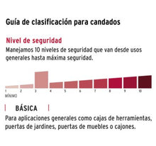 Cargar imagen en el visor de la galería, BLÍSTER CON 2 CANDADOS DE HIERRO DE 38MM CON GANCHO LARGO 43329 *
