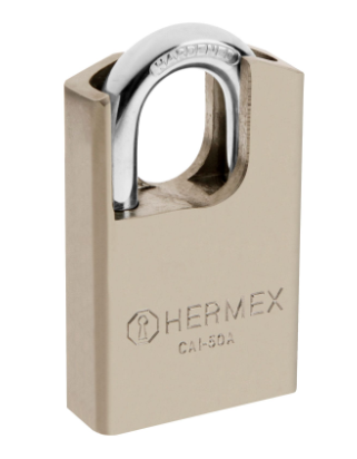 CANDADO DE ACERO, MÀXIMA SEGURIDAD, 50MM, LLAVE ANTI-GANZÙA 43334 P