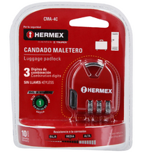 Cargar imagen en el visor de la galería, CANDADO MALETERO DE COMBINACIÒN 36MM, BLÌSTER 43351 *
