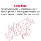 CERRADURA DE BARRA LIBRE CON 2 LLAVES ESTÀNDAR, HERMEX 43500 *