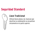 CERRADURA DE BARRA LIBRE CON 2 LLAVES ESTÀNDAR, HERMEX 43500 *