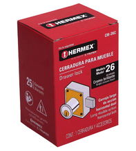 Cargar imagen en el visor de la galería, CERRADURA PARA MUEBLE, MODELO 26, CROMO 43560 P
