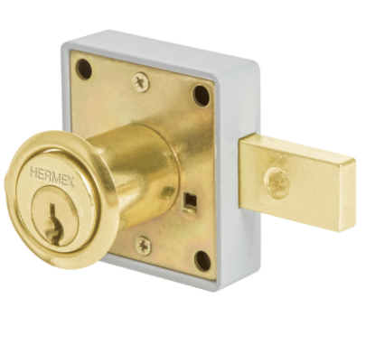 CERRADURA PARA MUEBLE, MODELO 26, LATÒN, HERMEX 43568 *