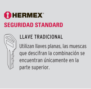 CERRADURA PARA MUEBLE, MODELO 26, LATÒN, HERMEX 43568 P