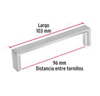 JALADERA DE 96MM ESTILO ''ANDAMIO'' ACABADO NÌQUEL SATINADO 43901 N