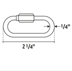 BANDOLA DE ACERO DE 1/4'' CON SEGURO, FIERO 44022 *