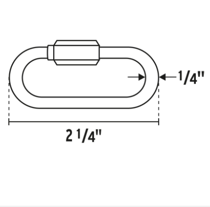 BANDOLA DE ACERO DE 1/4'' CON SEGURO, FIERO 44022 *