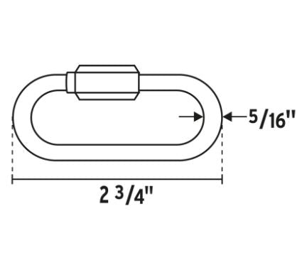 BANDOLA DE ACERO DE 5/16'' CON SEGURO, FIERO 44023 P