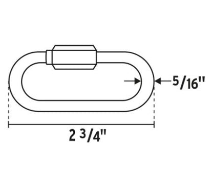 BANDOLA DE ACERO DE 5/16'' CON SEGURO, FIERO 44023 P