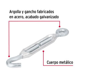 TENSOR ZINC 3/8' GANCHO-ARGOLLA, FIERO 44056 P