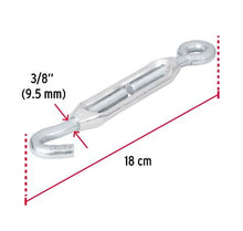 Cargar imagen en el visor de la galería, TENSOR ZINC 3/8&#39; GANCHO-ARGOLLA, FIERO 44056 P
