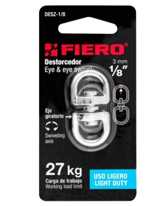 DESTORCEDOR DE ZIN DE 1/8'' PARA CABLE, FIEERO 44097 *